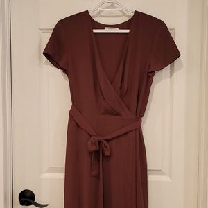Midi wrap dress from Aritzia